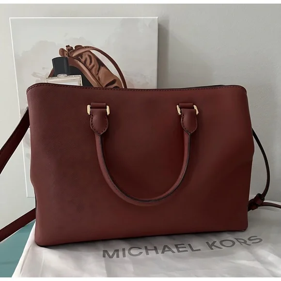 NWOT Michael Kors Leather Selma Satchel Crossbody Bag! - Picture 3 of 7